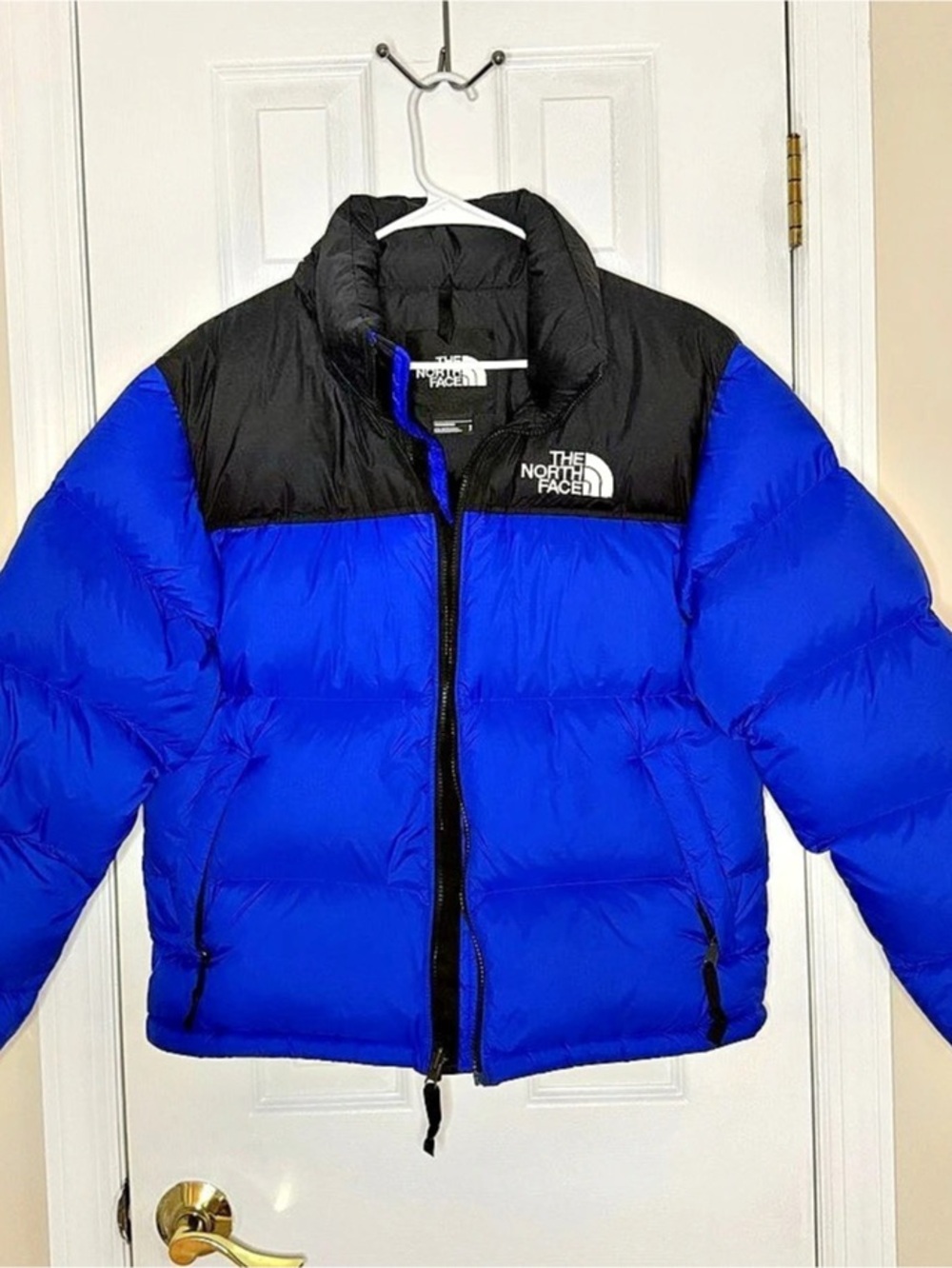 The North Face 1996 Retro Nuptse Jacket Blue & Black Puffer Jacket Like New